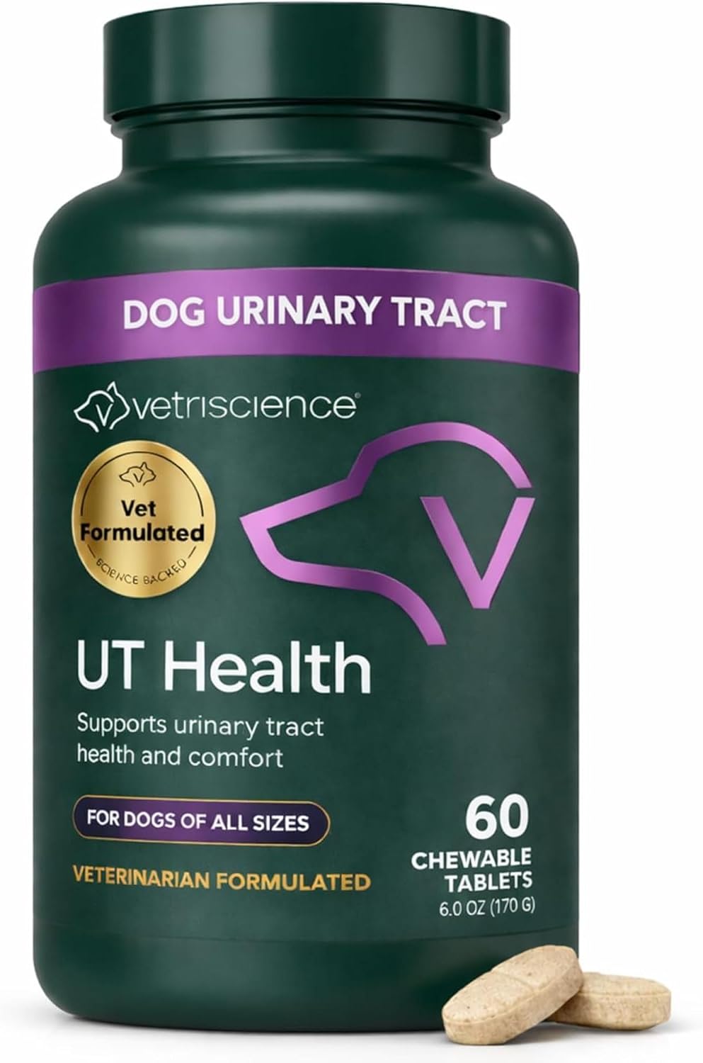 VetriScience Quick Action UT Health Chewable Tablets for Dogs - 90 Count - görsel 1