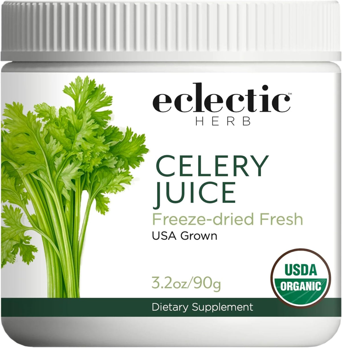Eclectic Herb Organic Celery Juice Powder - Freeze Dried Nutritional Supplement, 90 g - görsel 1