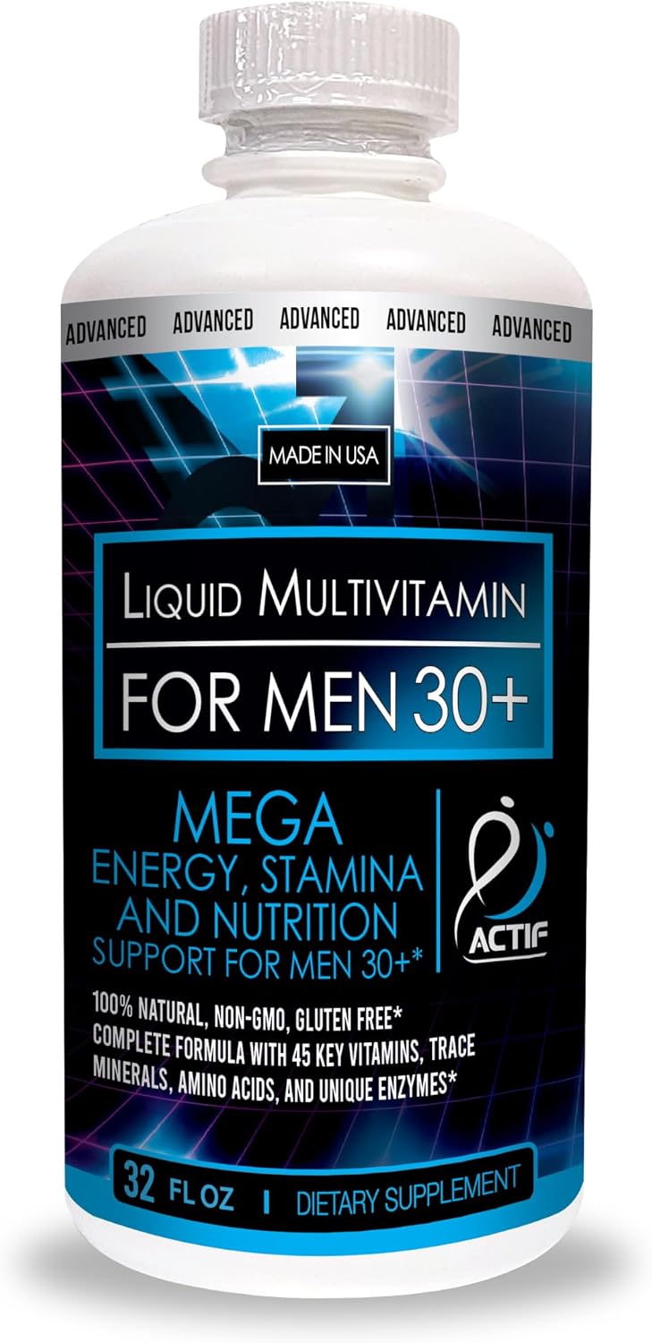 ACTIF Liquid Daily Multivitamin for Men Age 30+ with 40 Advanced Factors, Non-GMO, 946ml - görsel 1