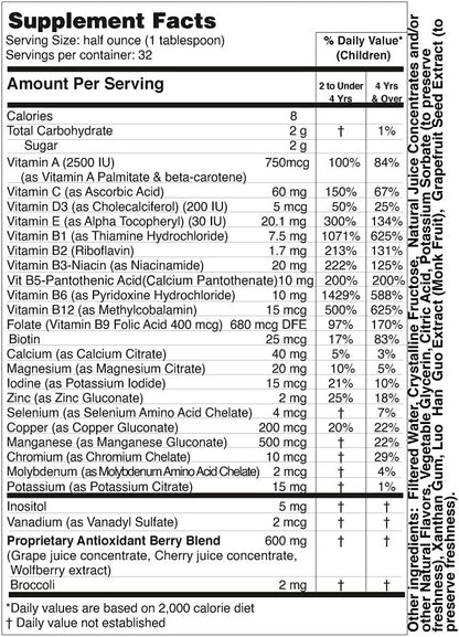 Life Solutions Children's Vitamins Multivitamin - Liquid Vitamin & Minerals - Complete Children Vitamins - Essential Liquid Minerals for Kids 16 fl oz