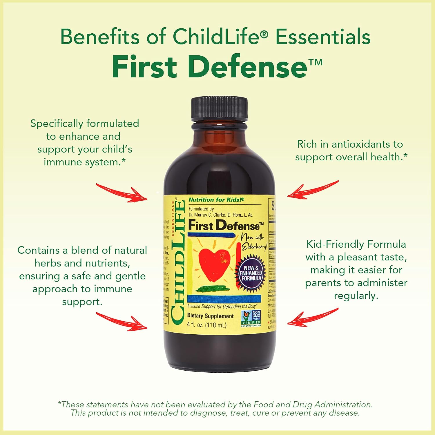 CHILDLIFE ESSENTIALS First Defence - Children's Immune Support with Elderberry and Zinc - 4 fl oz (Pack of 3) - görsel 5
