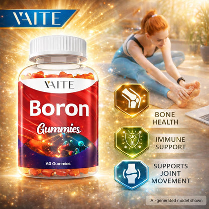 Boron Supplement for Men & Women – 10mg Gummies – Vegan, Non-GMO, Gluten-free – 60 Chewable Gummies