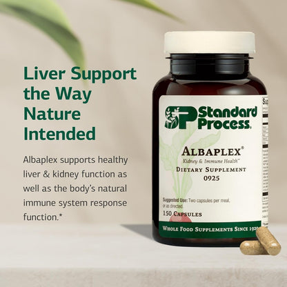 Standard Process Albaplex Liver & Immune Health Dietary Supplement – Non-Dairy – 150 Capsules
