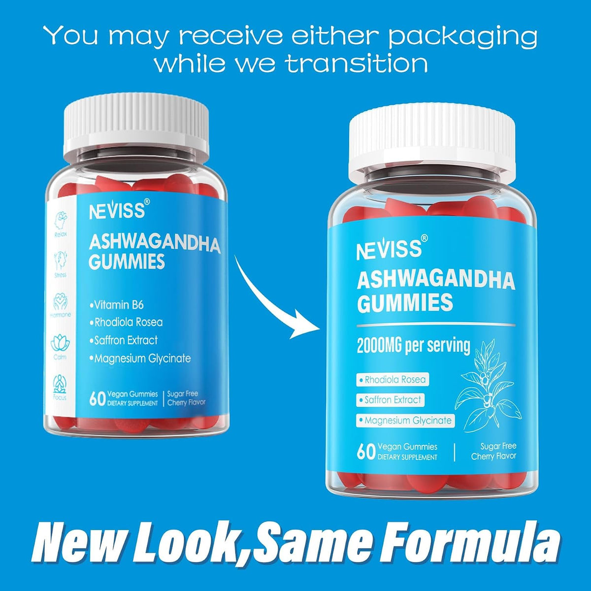 NEVISS Ashwagandha Gummies with Magnesium – Supports Healthy Sleep Patterns: Many users find taking these gummies – Image 2