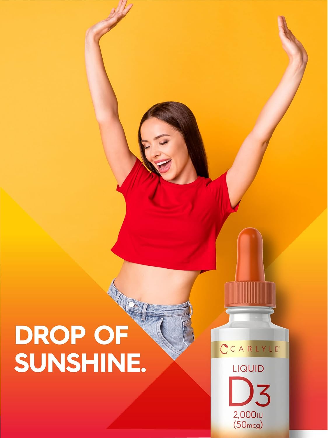 Carlyle Vitamin D3 Liquid Drops | 2000 IU (50 µg) | 60 ml | Vitamin D Supplement for Adults | Vegetarian, Non-GMO, Gluten-Free Formula - görsel 6