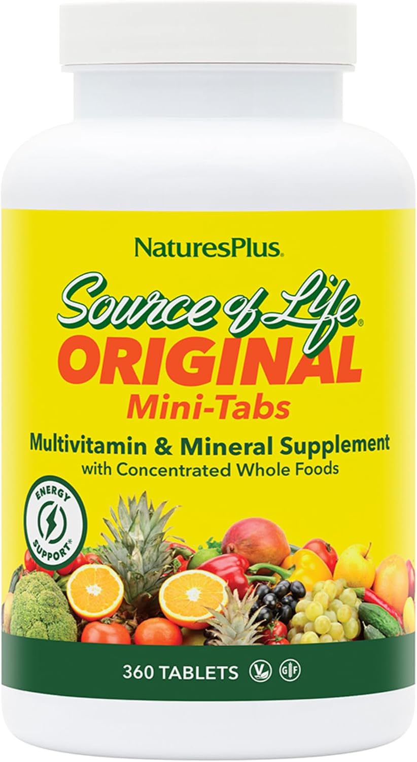 NaturesPlus Source of Life Multivitamin & Mineral Supplement - 360 Mini-Tabs (Pack of 2) - görsel 1