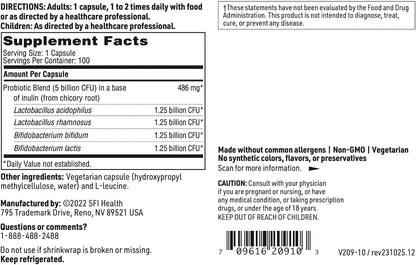 Klaire Labs Vital-Plex Probiotic - 100 Vegetarian Capsules