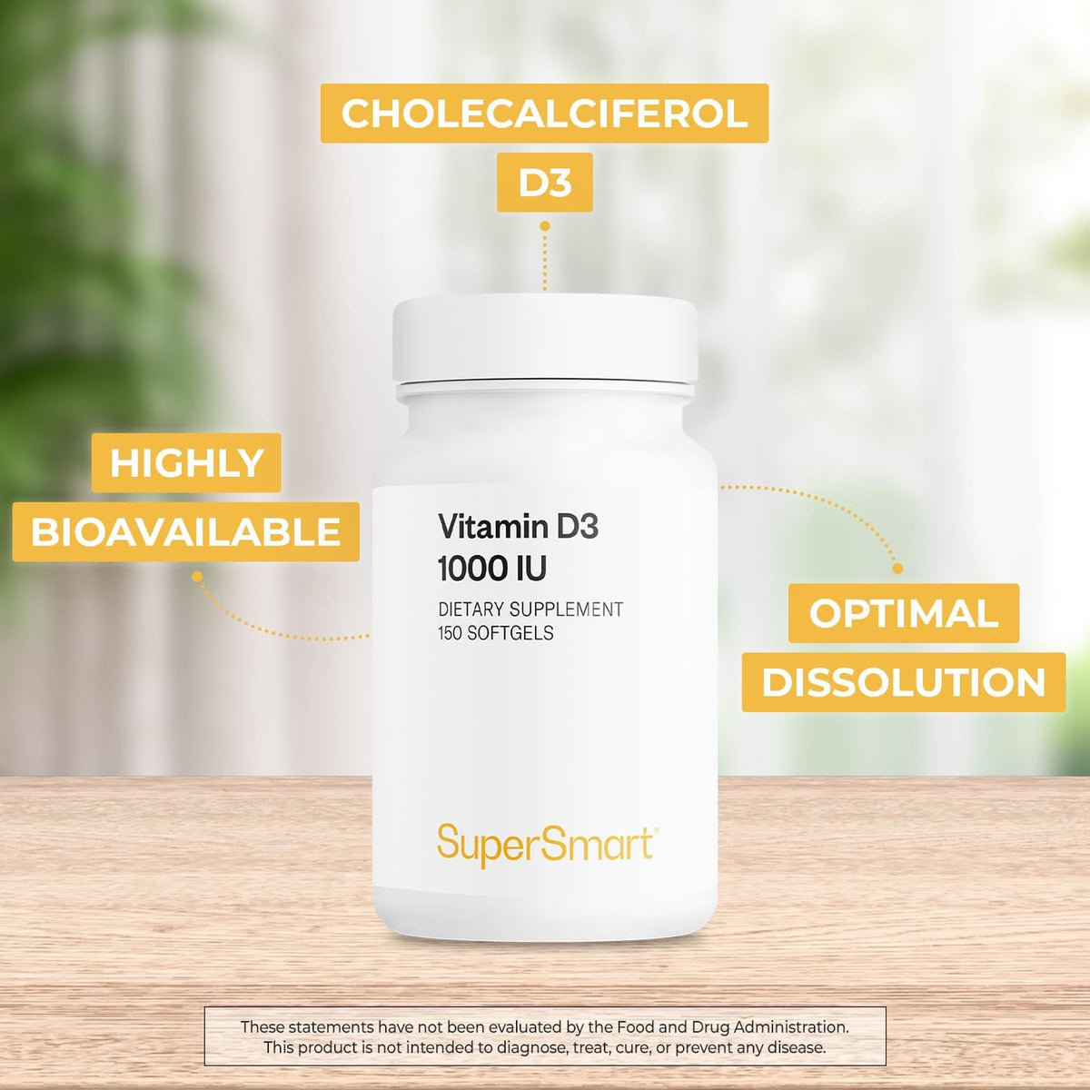 Supersmart Vitamin D3 1000 IU – 150 Soft gel capsules - görsel 3