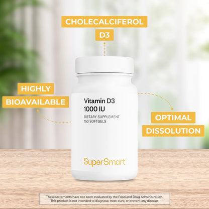 Supersmart Vitamin D3 1000 IU – 150 Soft gel capsules