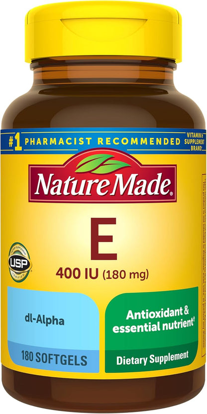 Nature Made Vitamin E 400 IU Softgels, 267 mg d-Alpha, 100 Softgels