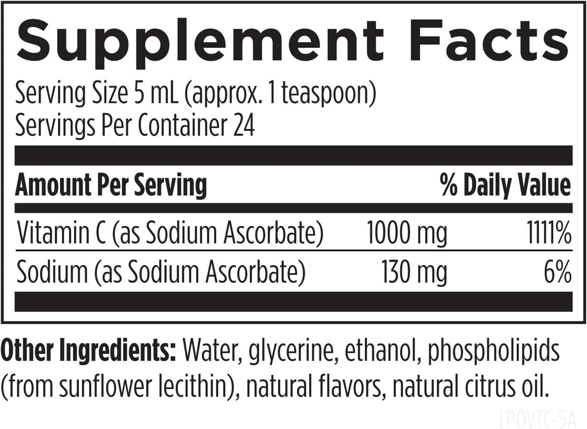Designs for Health Liposomal Vitamin C Liquid - 1000mg Vitamin C Supplement - Liposomes (from Sunflower Lecithin) for Superior Absorption - Non-GMO, Pleasant Lemon Flavour (24 Servings / 120ml) - görsel 3
