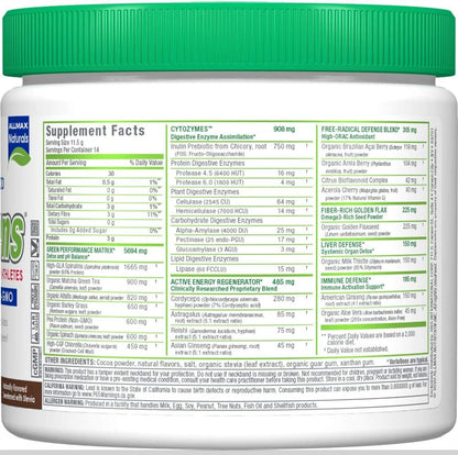 ALLMAX CytoGreens Super Greens Powder, Chocolate, 14 Servings