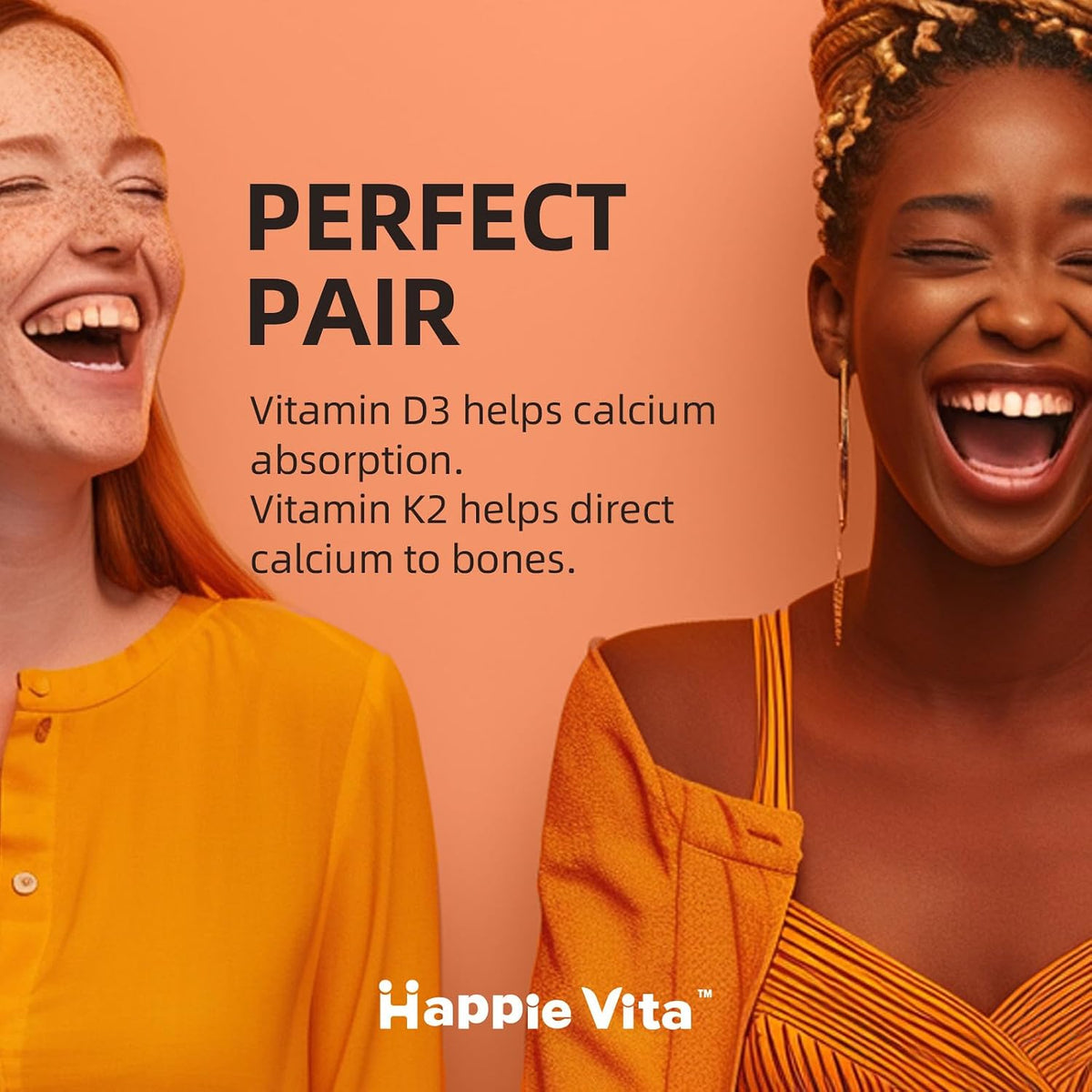 HappieVita Vitamin D3 & K2, 5000 IU (125 µg) + 100 µg, 60 Soft gel capsules - görsel 5