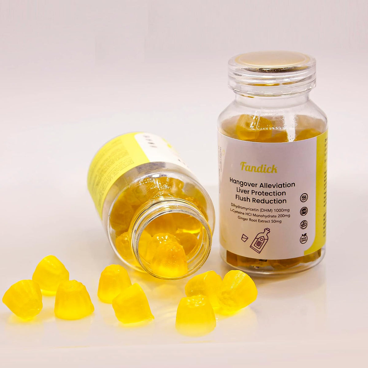 FANDICK DHM 1000 Dihydromyricetin Gummies with Ginger Root and Black Pepper (30 Count) - görsel 6