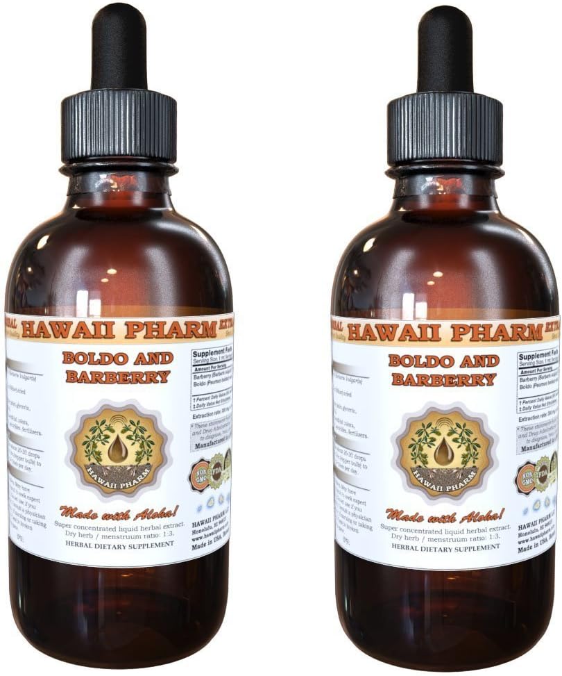 Boldo and Barberry Liquid Extract, Boldo (Peumus boldus) and Barberry (Berberis vulgaris) Tincture Supplement, 2 x 946 ml Unfiltered - görsel 7