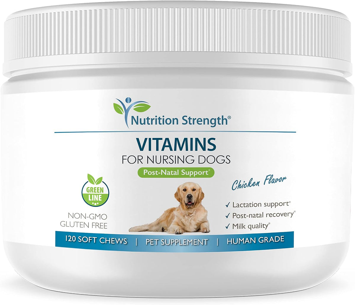 Nutrition Strength Vitamins for Nursing Dogs to Support Lactation and Post-Natal Recovery, Promote Milk Quality and Healthy Puppies with Calcium, Phosphorus, Magnesium and Zinc, 120 Soft Chews - görsel 1