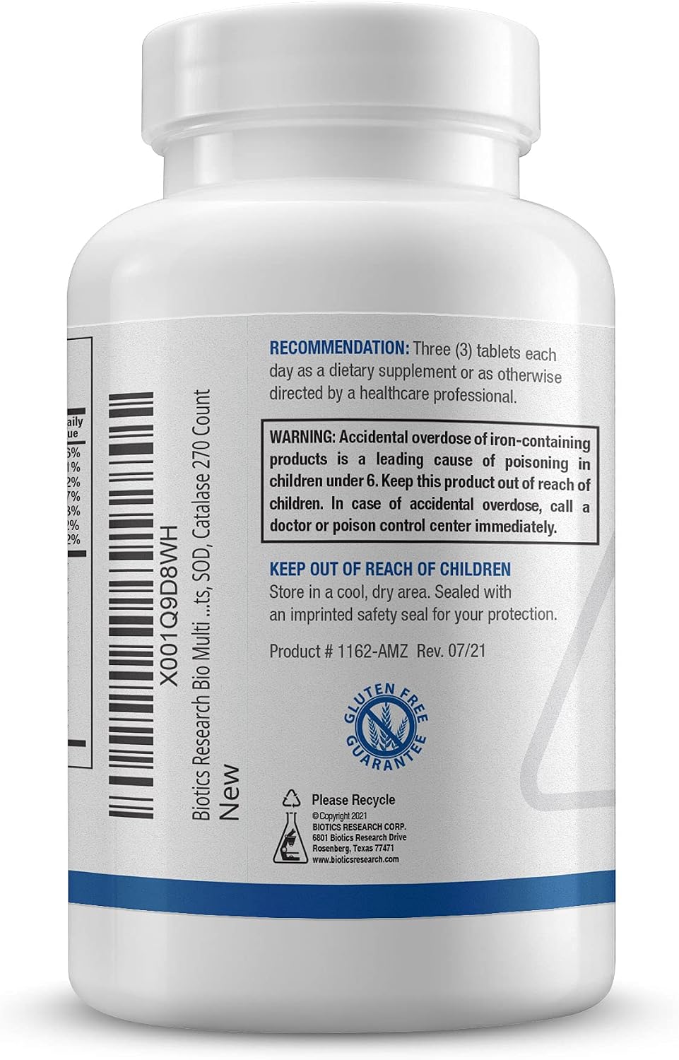 Bio-Multi Plus - Robust Foundation Multivitamin and Mineral Formula with Plant-Based Trace Minerals - 270 Tablets - görsel 2