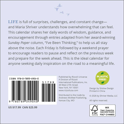 Maria Shriver's The Sunday Paper: Daily Meditations for a Meaningful Life 2027 Desk Calendar