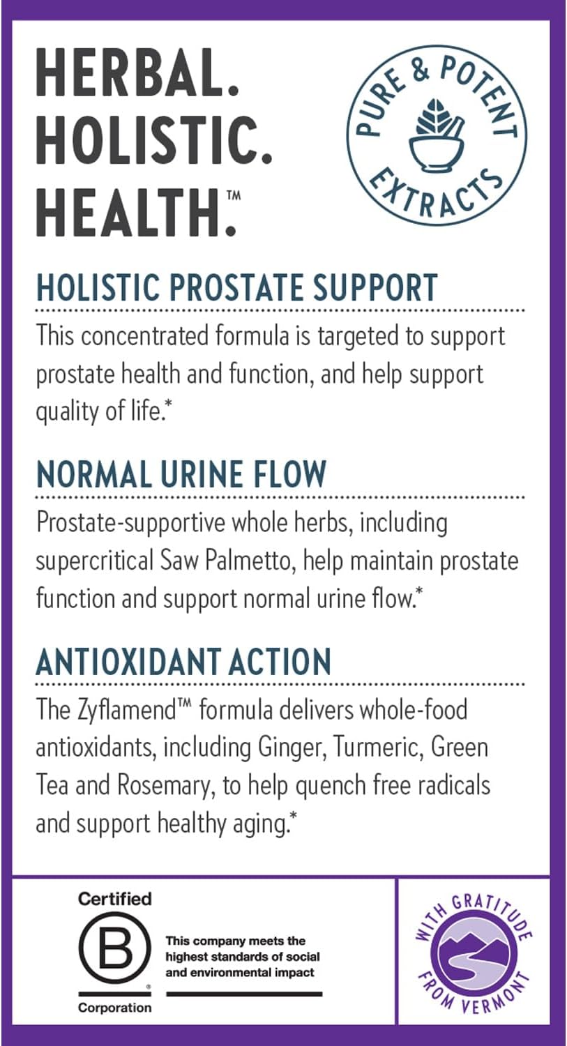 New Chapter Zyflamend Prostate Supplement with Saw Palmetto, Pumpkin Seed Oil & Turmeric, 60 Vegetarian Capsules - görsel 8