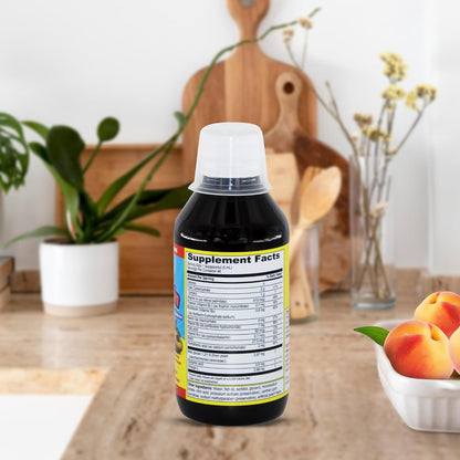 GirafKids Liquid Multivitamin for Children Aged 4+ - Daily Supplement with Omega-3, Beta Glucan & B Complex - 237 ml