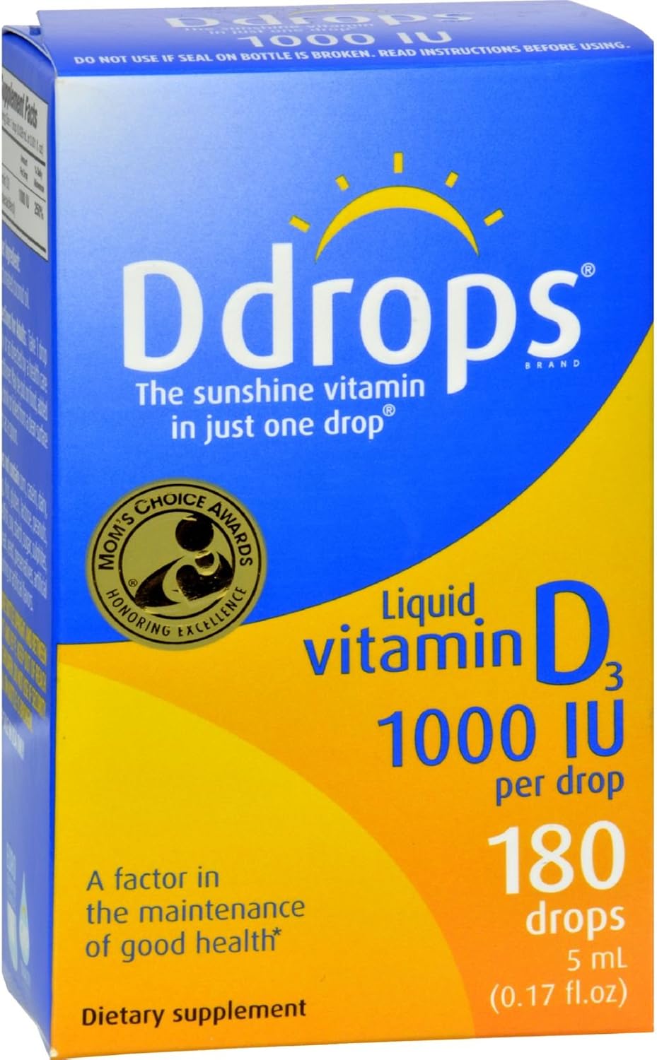 Vitamin D 1000 IU, 180 Drops - görsel 1