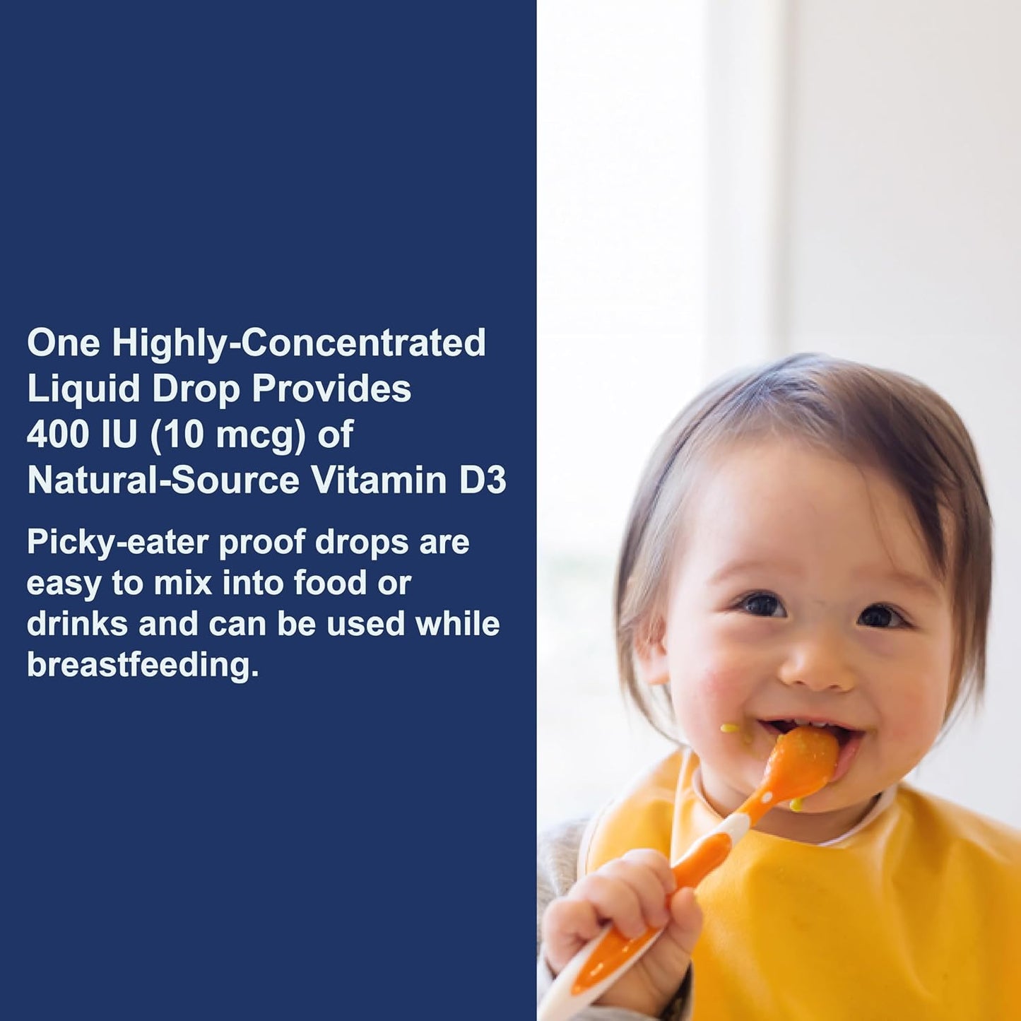Carlson Baby's Super Daily D3 - Baby Vitamin D Drops, 400 IU per Drop, 1-Year Supply, Unflavoured, 365 Drops - görsel 4