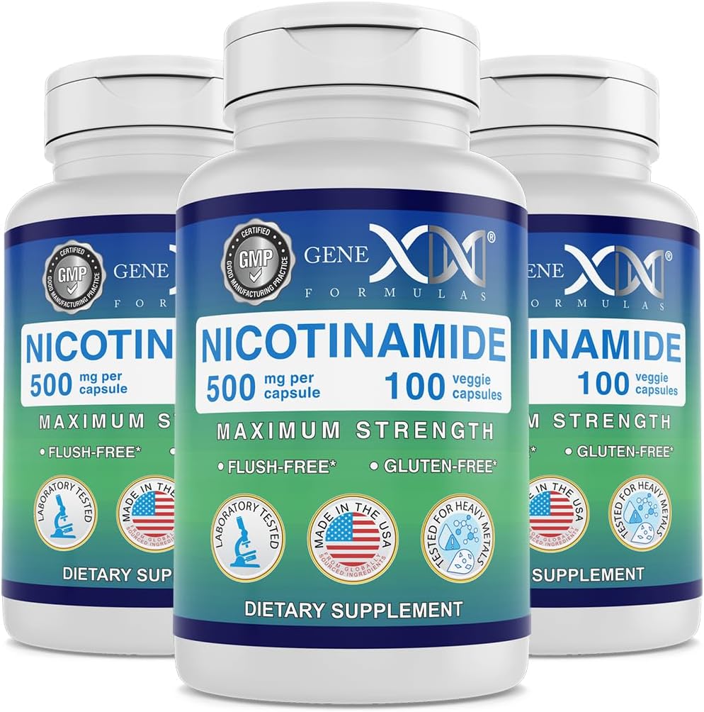 Genex Formulae Nicotinamide 500mg – Vitamin B3 (Niacinamide) Capsules for Energy &amp; Skin – 100 Count - görsel 5
