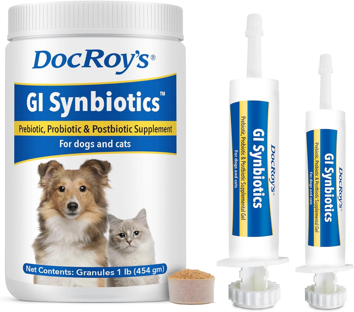 Doc Roy's GI Synbiotics Probiotic & Prebiotic Granules for Dogs and Cats, Chicken Flavour, 454g - görsel 6