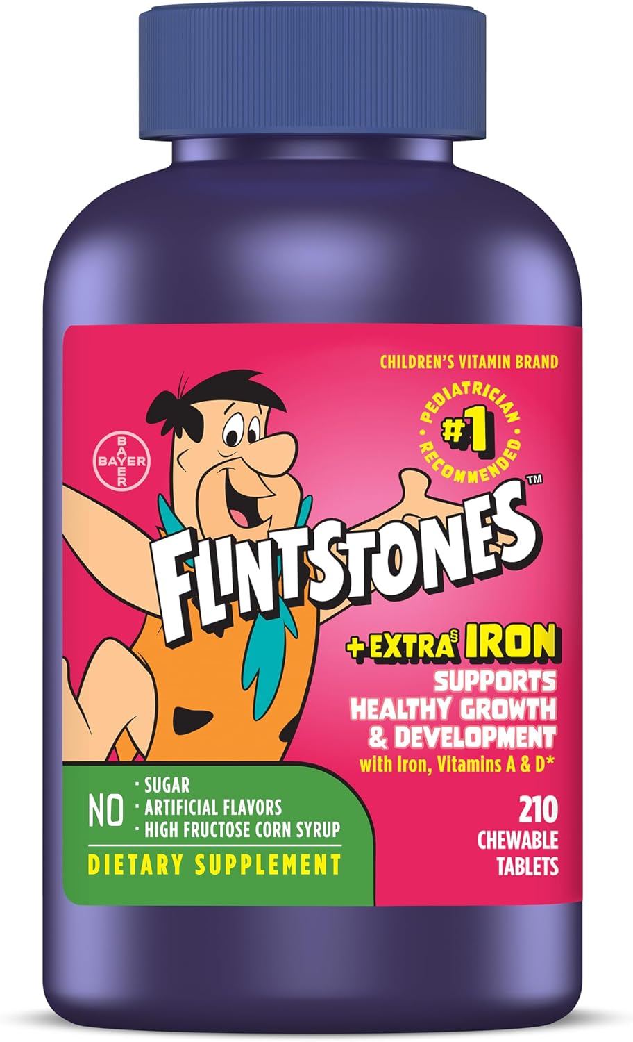 Flintstones Vitamins Chewable Kids Multivitamin with Extra Iron, 160 Tablets - görsel 10
