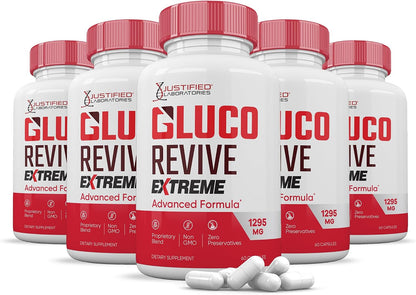Gluco Revive Extreme 1295mg Capsules - Glyco Support Advanced Formula