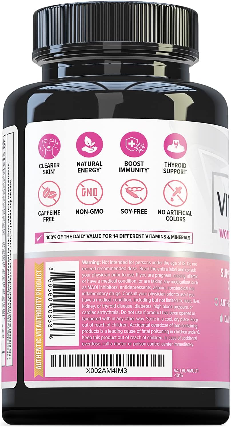 Vitauthority Multivitamin for Women – Daily Multi with DIM, Ashwagandha, and Hyaluronic Acid - görsel 2