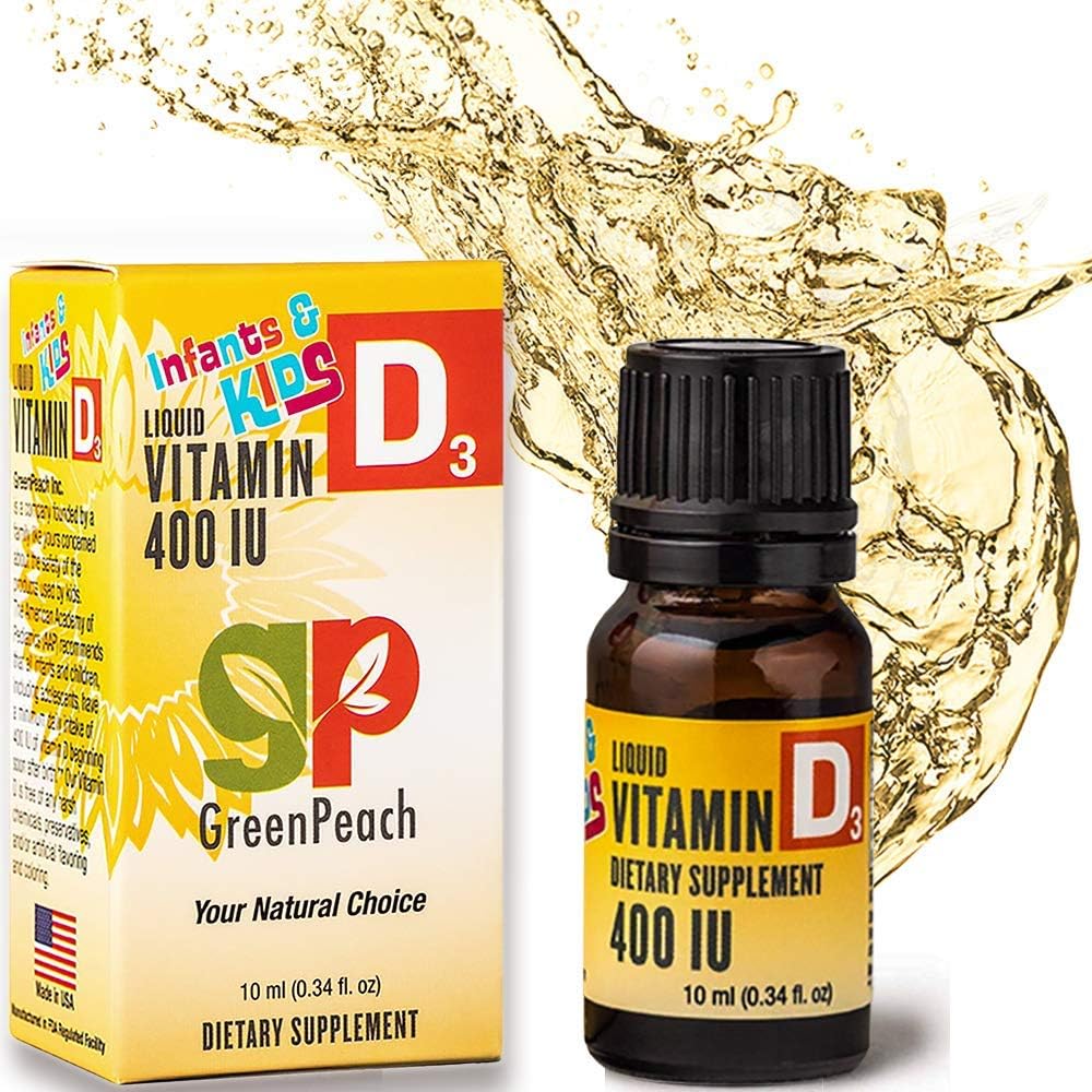 GreenPeach Organic Baby & Infant Vitamin D Drops - Vegetarian 400 IU Liquid Vitamin D3 for Babies & Newborns | No Sugar or Flavours | Non-GMO | Gluten-free & Gentle on the Stomach | Ages 4 & Under - Pack of 3 - görsel 10