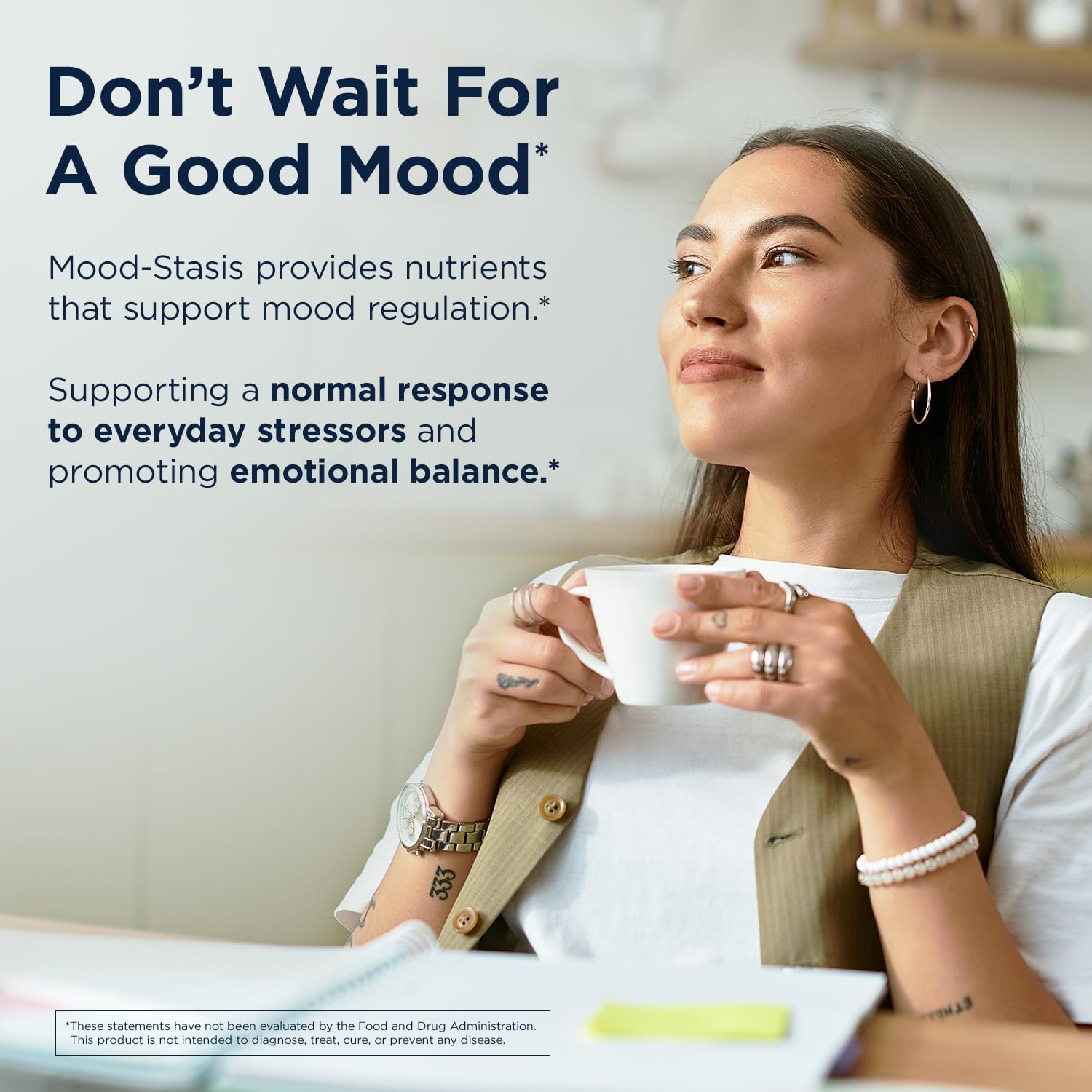 Designs for Health Mood-Stasis - Stress & Calm Mood Support with Vitamin B12, Methylated Folate, Saffron & Sceletium, 30 Capsules - görsel 2