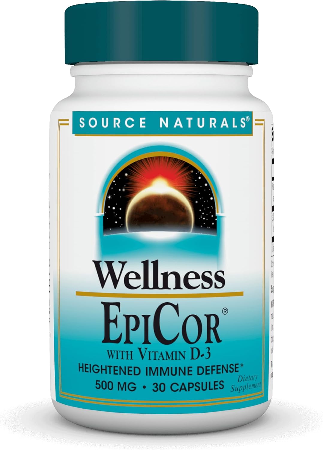 Source Naturals Wellness EpiCor with Vitamin D-3 – 30 Capsules - görsel 1