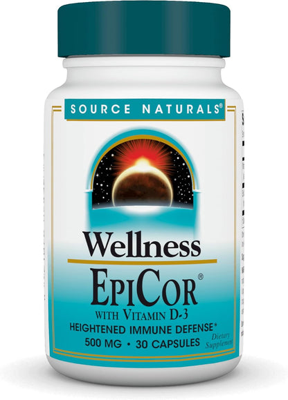 Source Naturals Wellness EpiCor with Vitamin D-3 – 30 Capsules