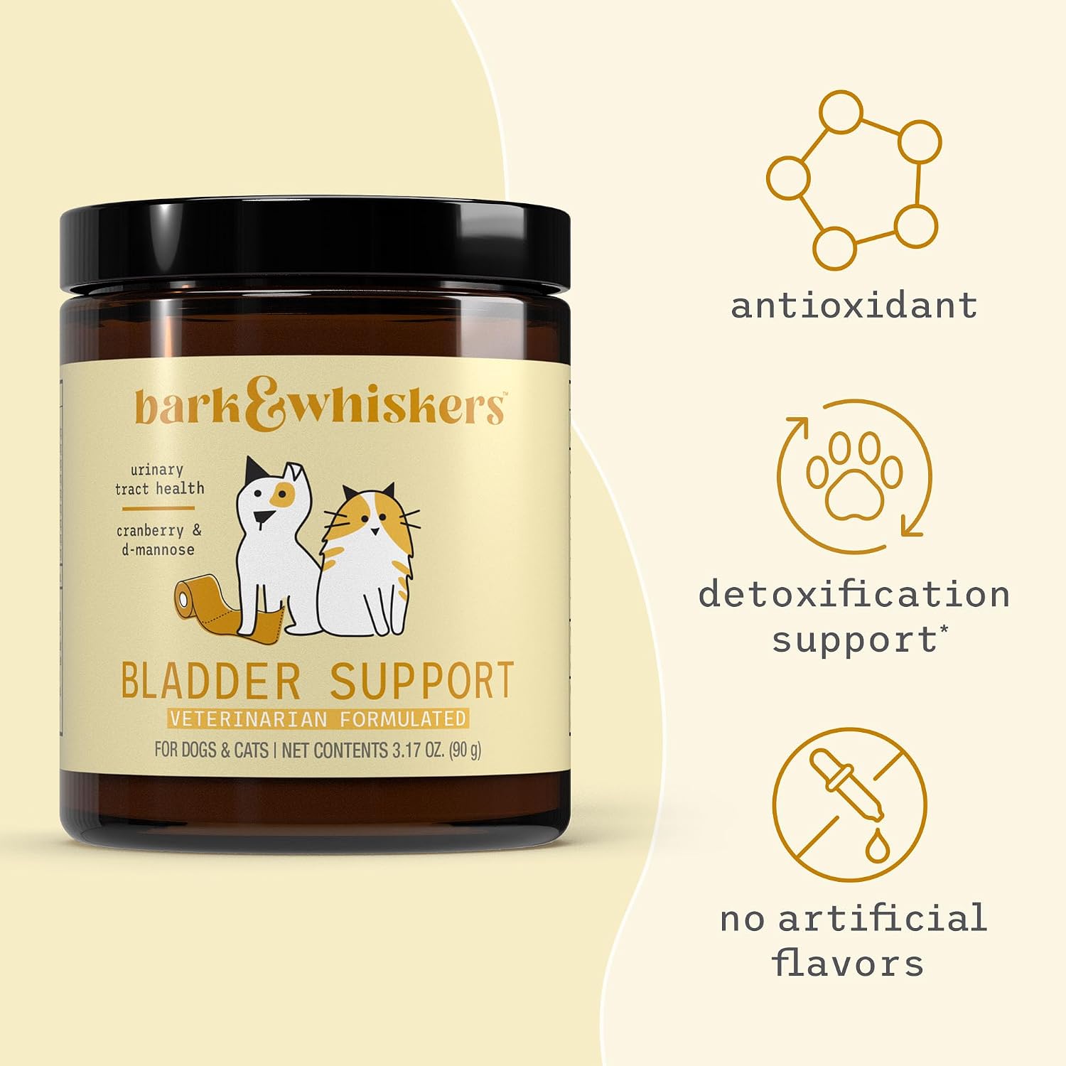 Bark & Whiskers Bladder Support for Dogs - Cranberry & D-Mannose - 90 Scoops (90 g) - UK - görsel 4
