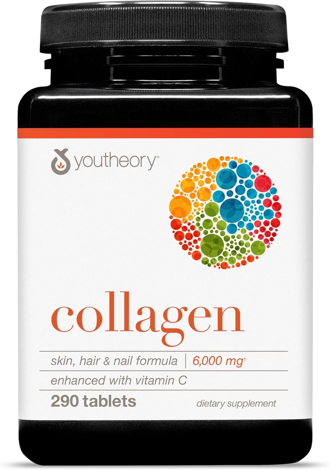 Youtheory Advanced Collagen with Vitamin C – 6000 mg Hydrolysed Collagen Peptides – 160 Tablets - görsel 9