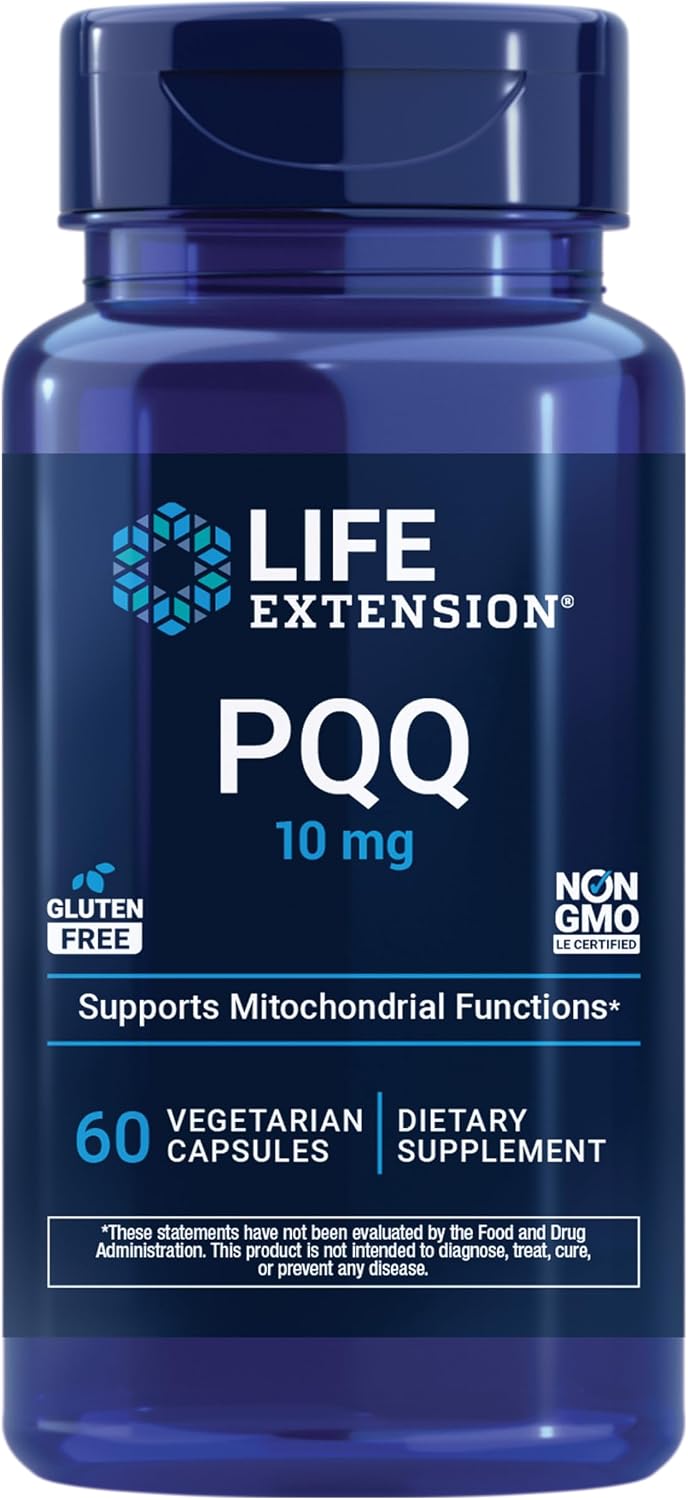 Life Extension PQQ Caps 10 mg – Mitochondrial Energy Support – 60 Vegetarian Capsules - görsel 1