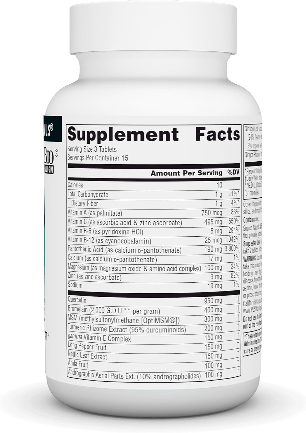 Source Naturals Aller-Response, Seasonal Immune Support - 45 Tablets - görsel 2