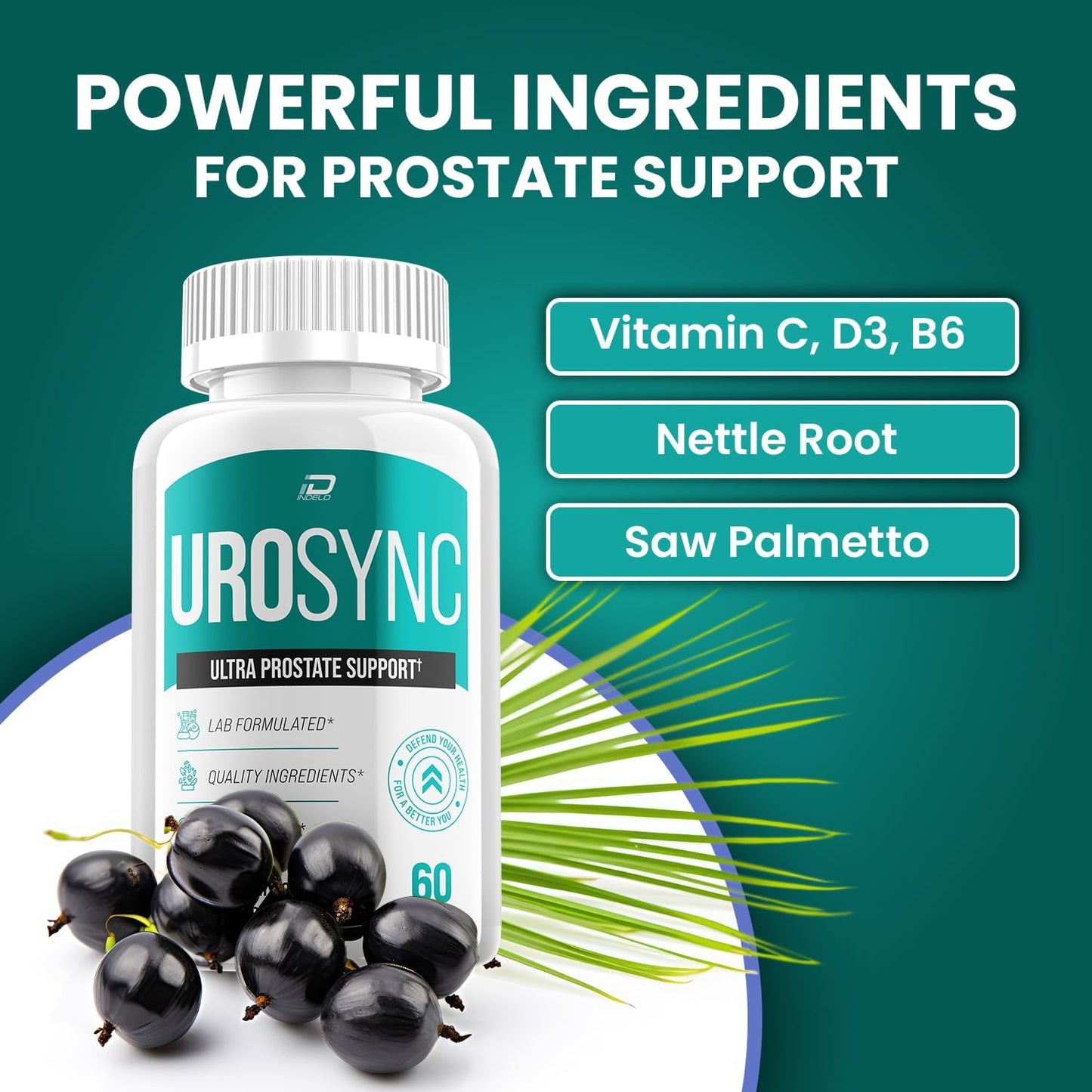UroSync Supplement for Men – Advanced Energy & Urinary Support (60 Capsules) - görsel 3