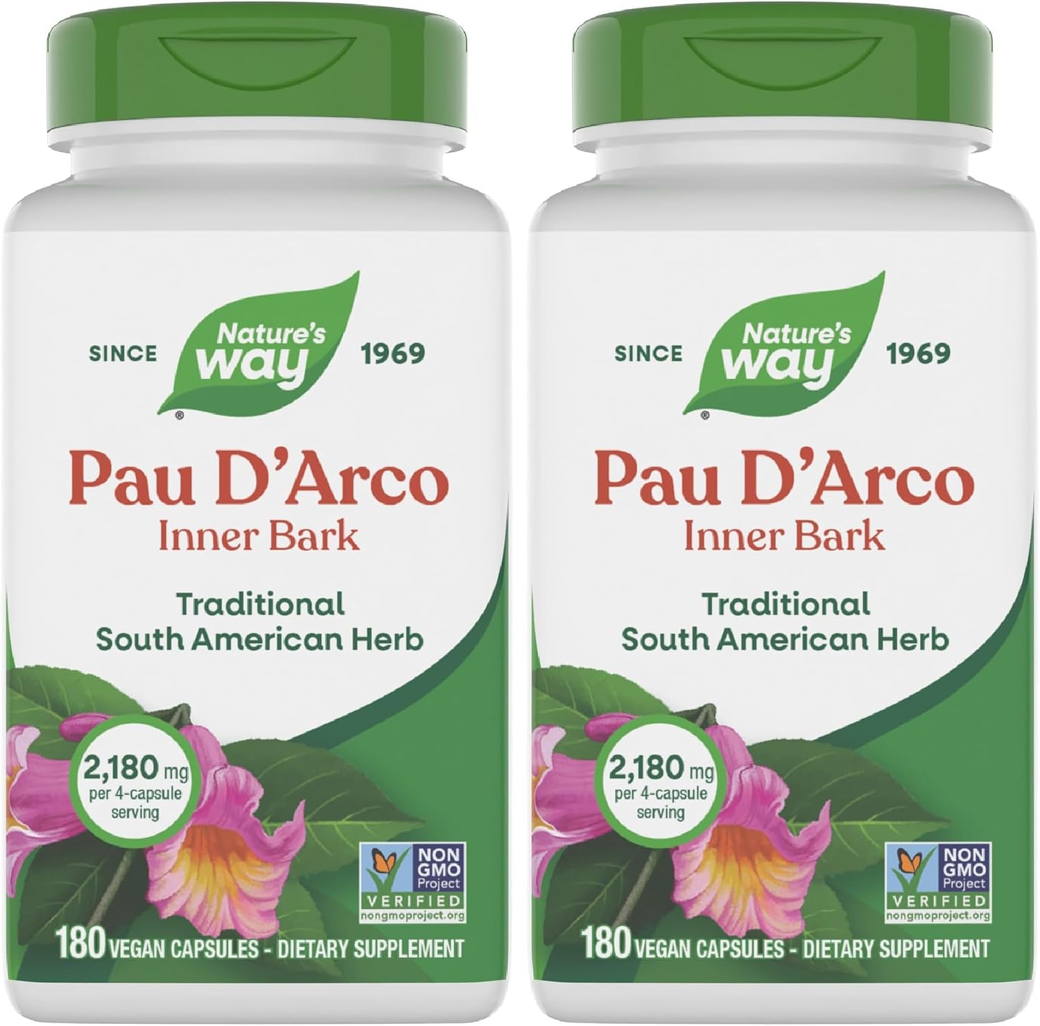Nature's Way Pau d'Arco Inner Bark, Traditional South American Herb, 2,180 mg per 4-Capsule Serving, 100 Capsules - görsel 9