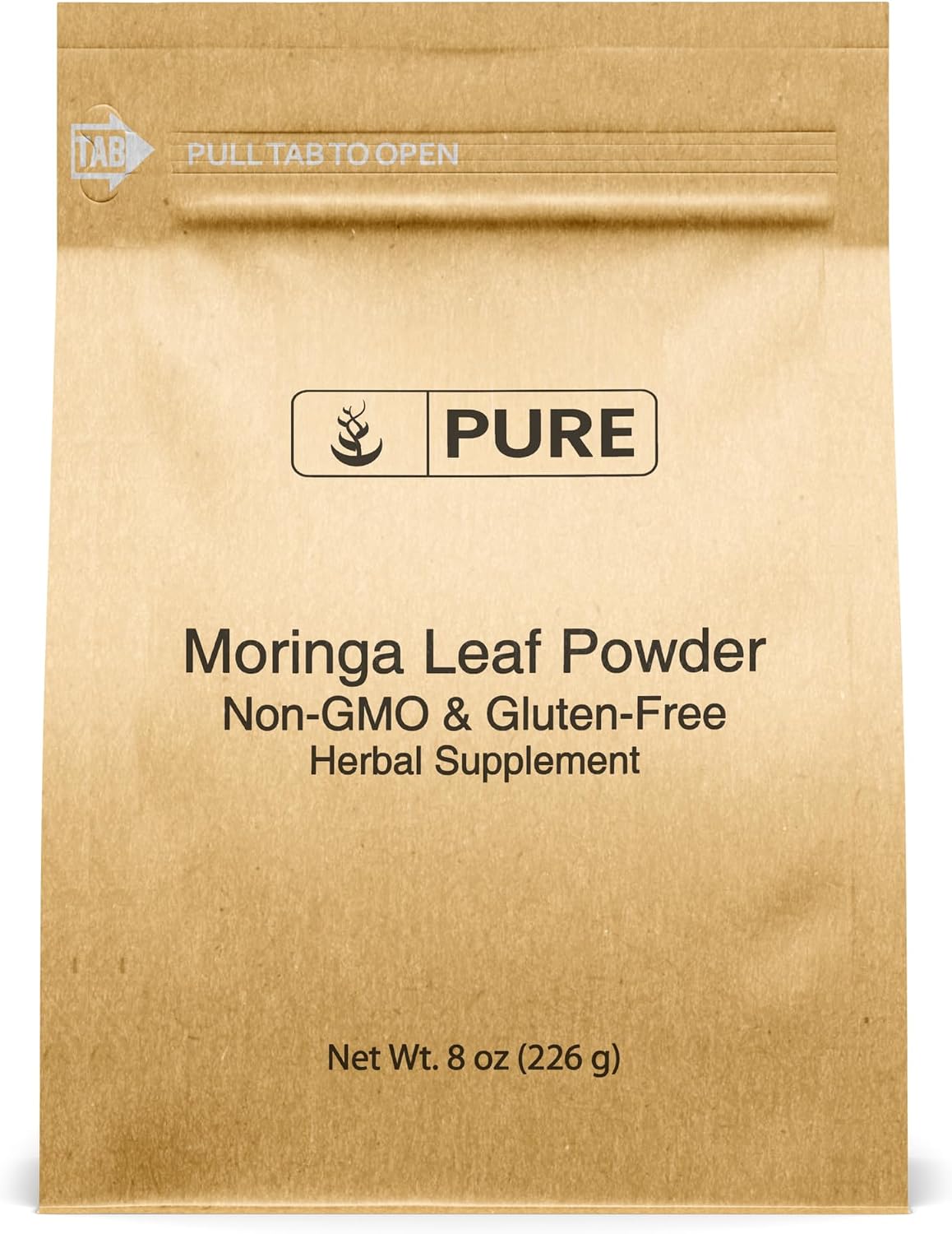 PURE ORIGINAL INGREDIENTS Moringa (8oz) Moringa Oleifera Leaf Extract, Natural Herbal Supplement - görsel 1