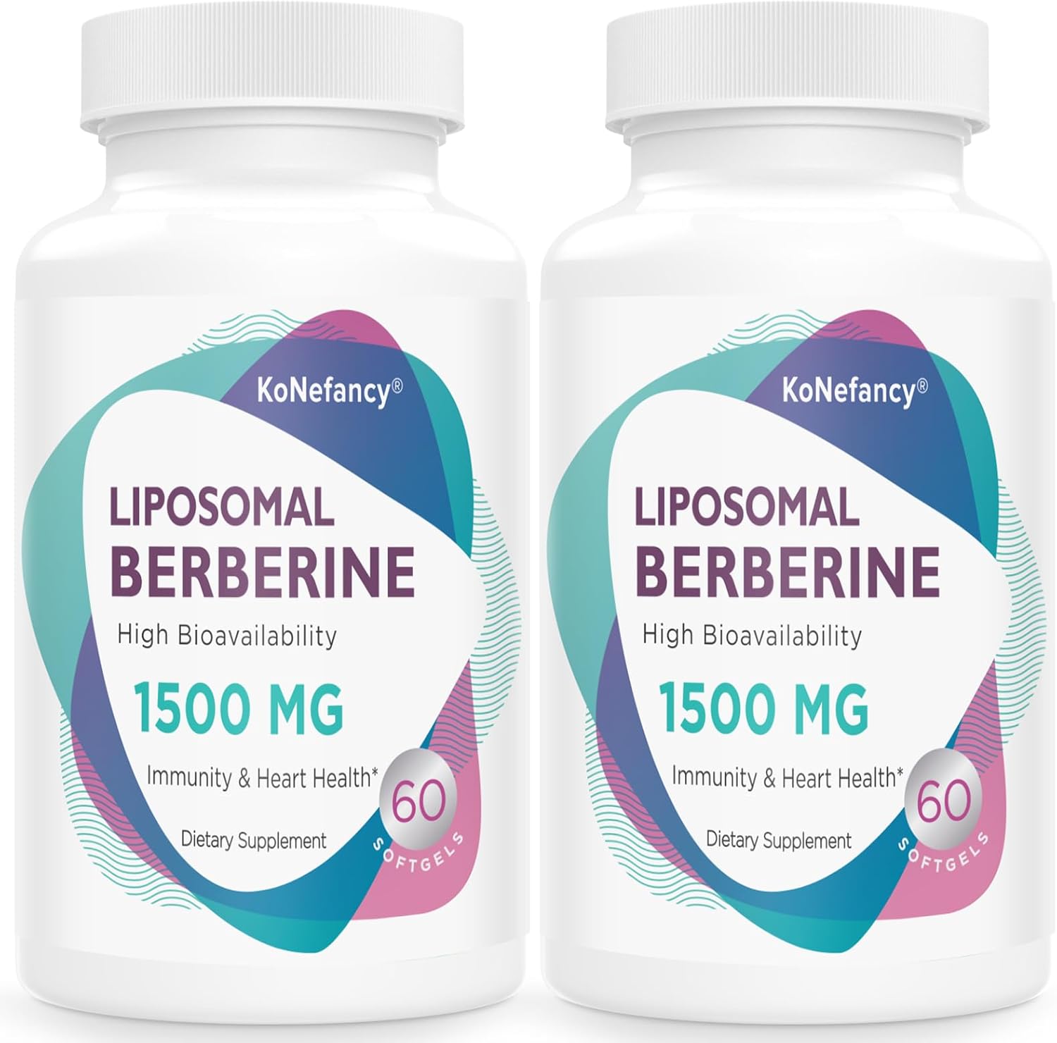 KoNefancy Liposomal Berberine Supplement 1500mg - High Bioavailability, Sugar-Free, 120 Softgels - görsel 1