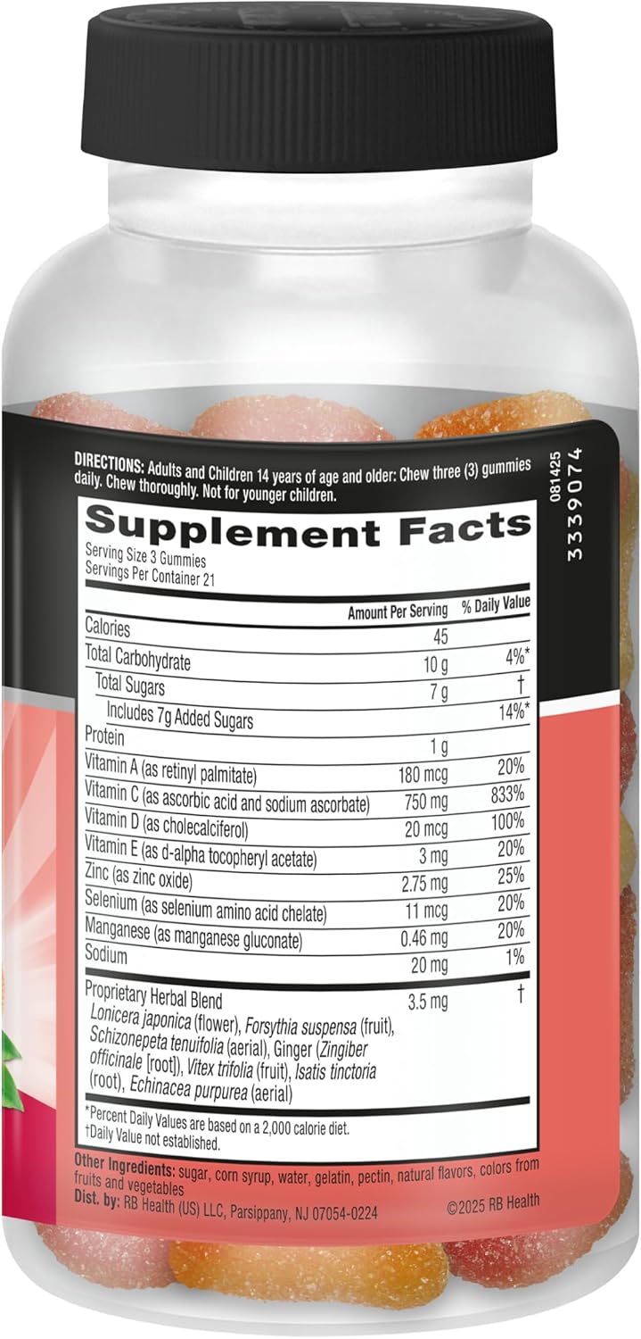 Airborne Immune Support Gummies, Assorted Fruit Flavour, 63 Ct - görsel 10