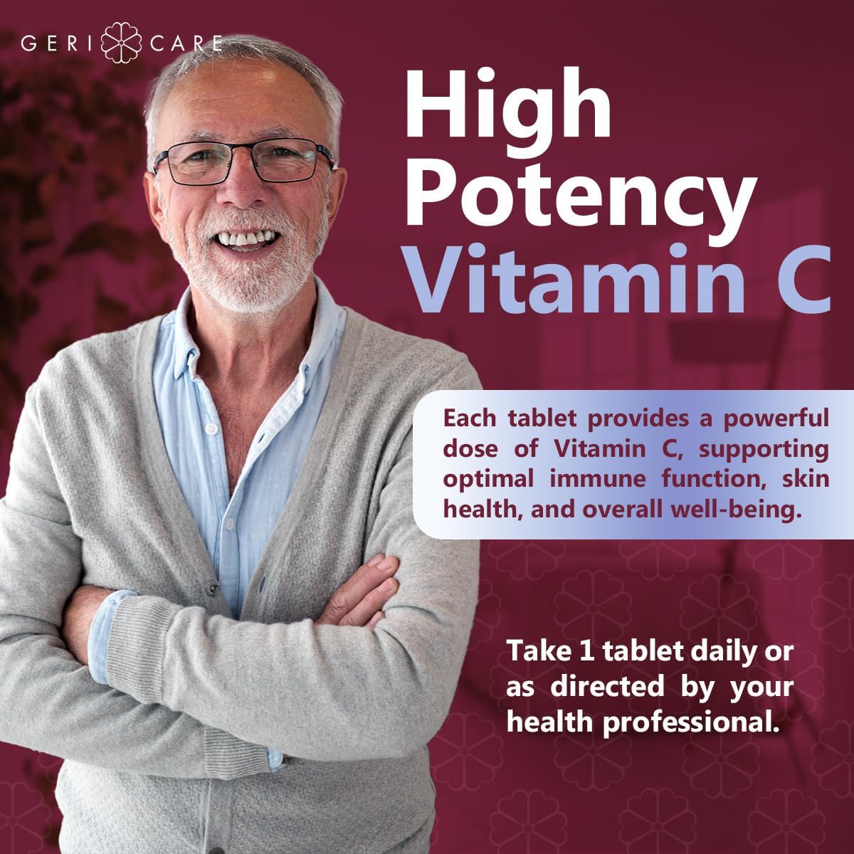 GeriCare Vitamin C 1000 mg – High Potency 100 Tablets - görsel 6