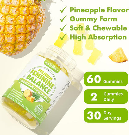 softbear Premium Feminine Balance Gummies – Pineapple Flavour for pH Balance