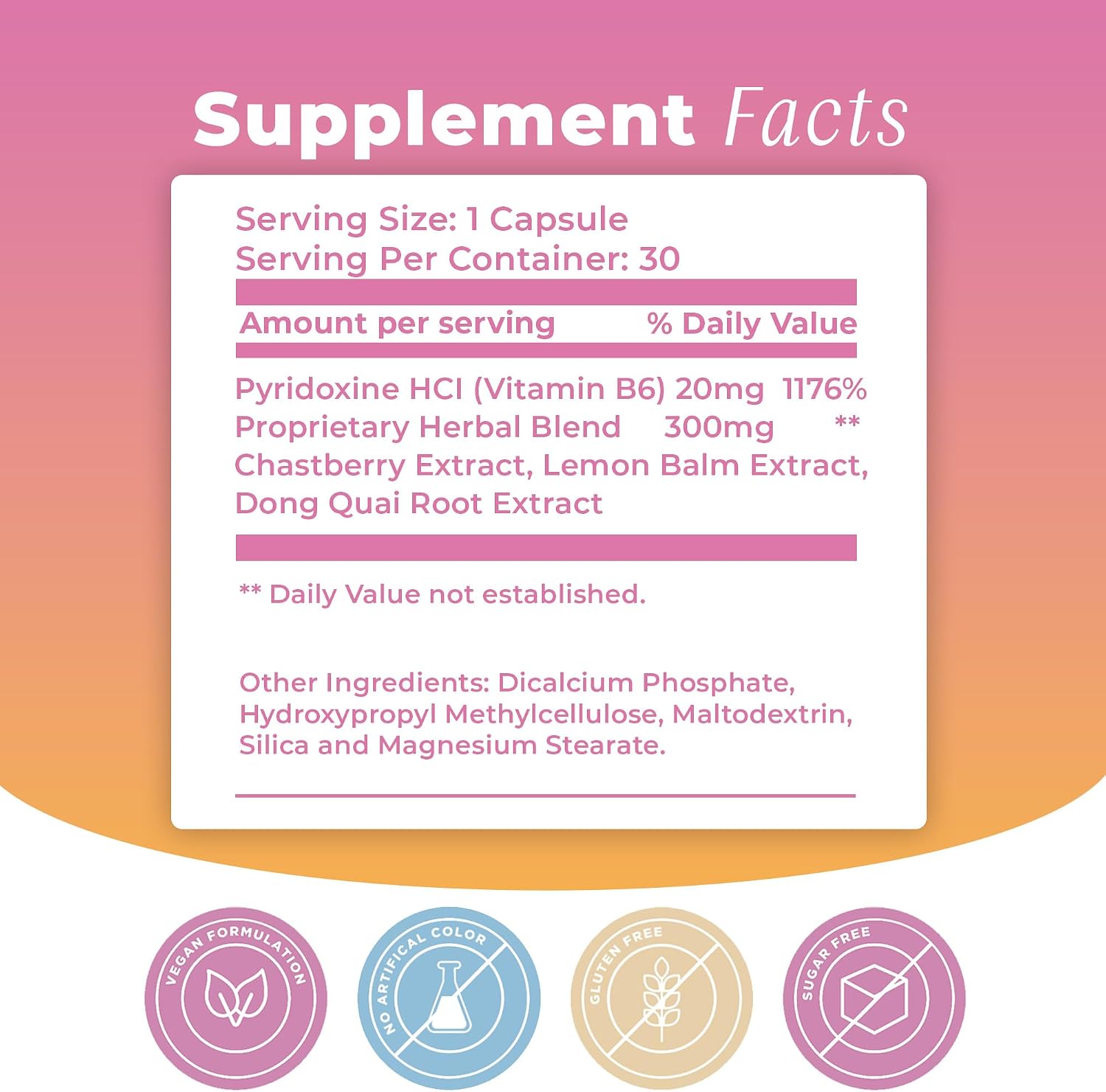 BIOTOPLEVEL PMS Support Supplement – Hormone Balance and Menstrual Relief with Chasteberry, Vitamin B6, Lemon Balm, Dong Quai (30 Vegan Capsules) - görsel 5