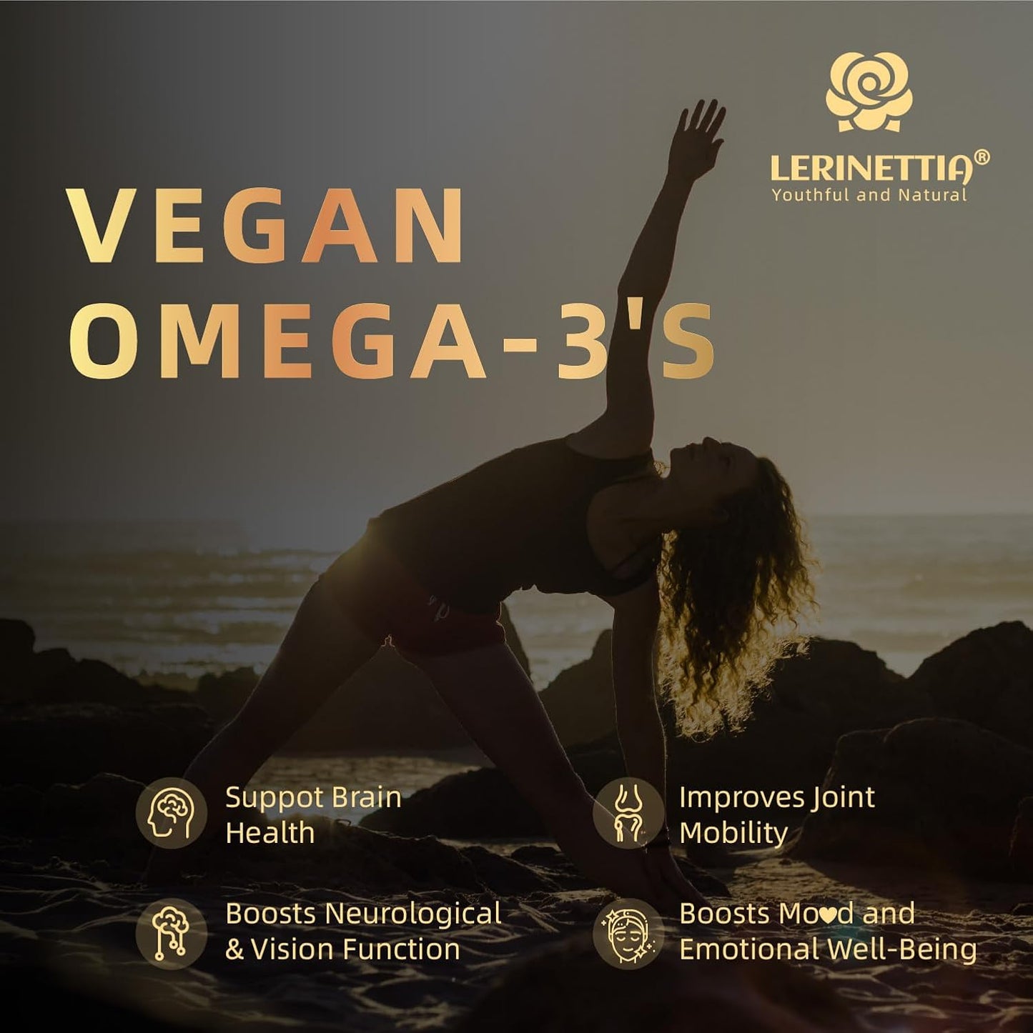 Vitamin D3 5000 IU (125 µg) + Vitamin K2 (MK-7) Gummies with Algae Omega-3 – Vegan, Sugar Free, 60 Count - görsel 4