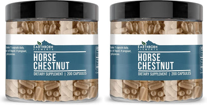 Earthborn Elements Horse Chestnut 200 Capsules, Pure & Undiluted, No Additives