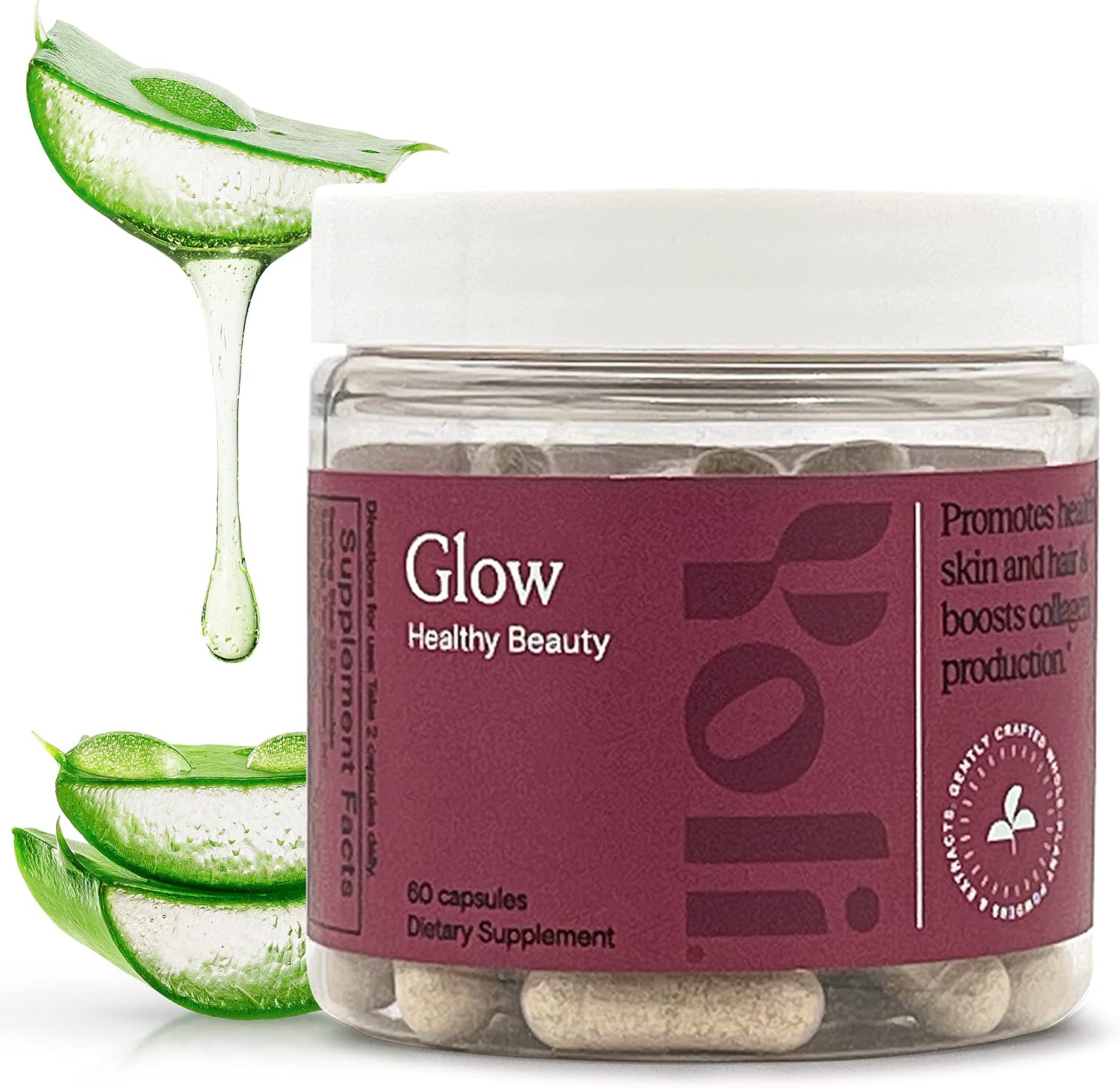 Yoli Glow Biotin and Collagen Daily Multivitamin, Hair Skin Nails, 60 Capsules - görsel 1